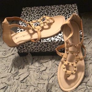 Thong Studded Flat Sandals